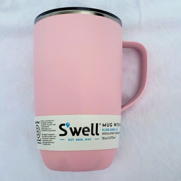 S'well Other - S'well 16oz insulated stainless steel mug.  Textured Pink Topaz